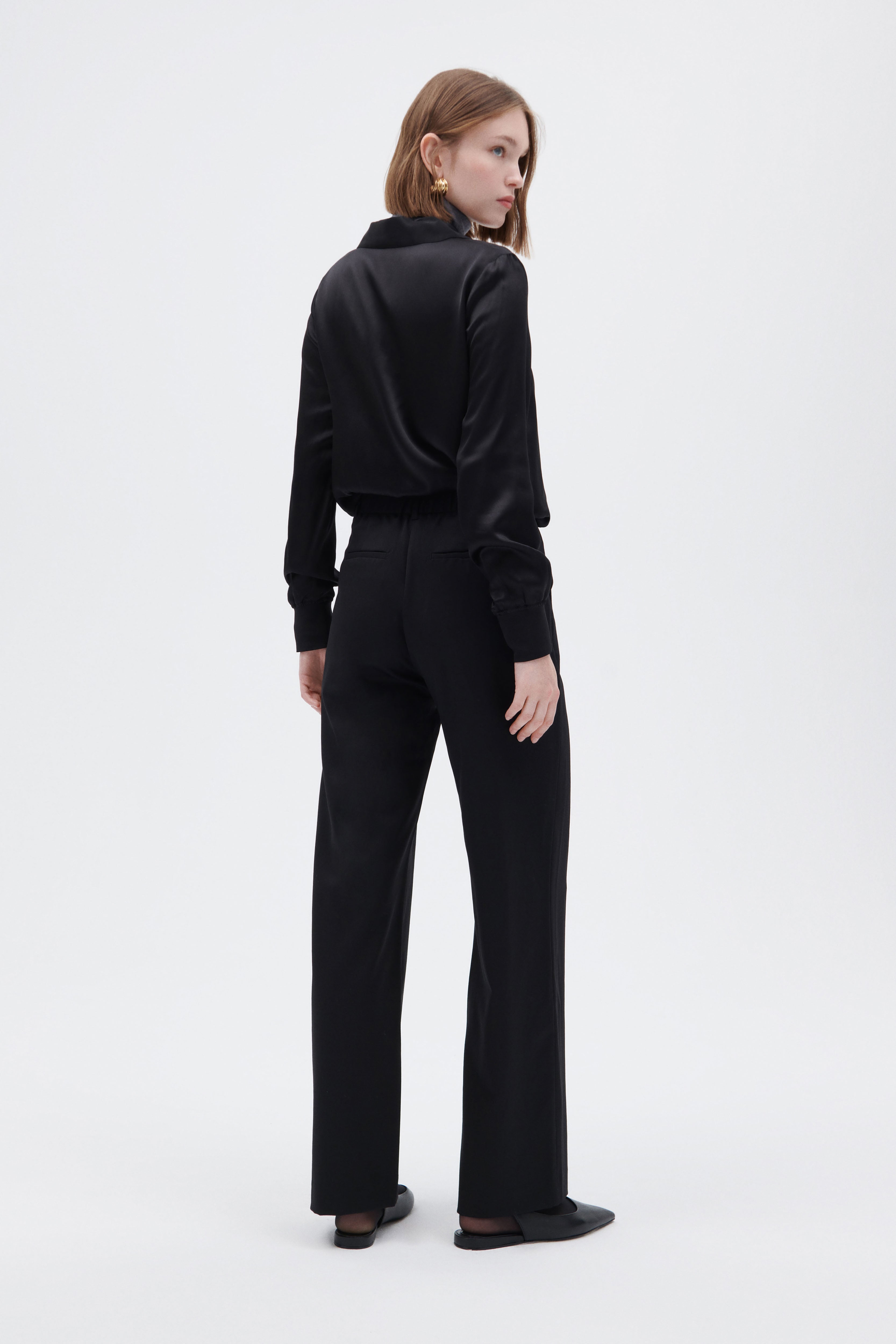 Pure Virgin Wool Pants with Pleats