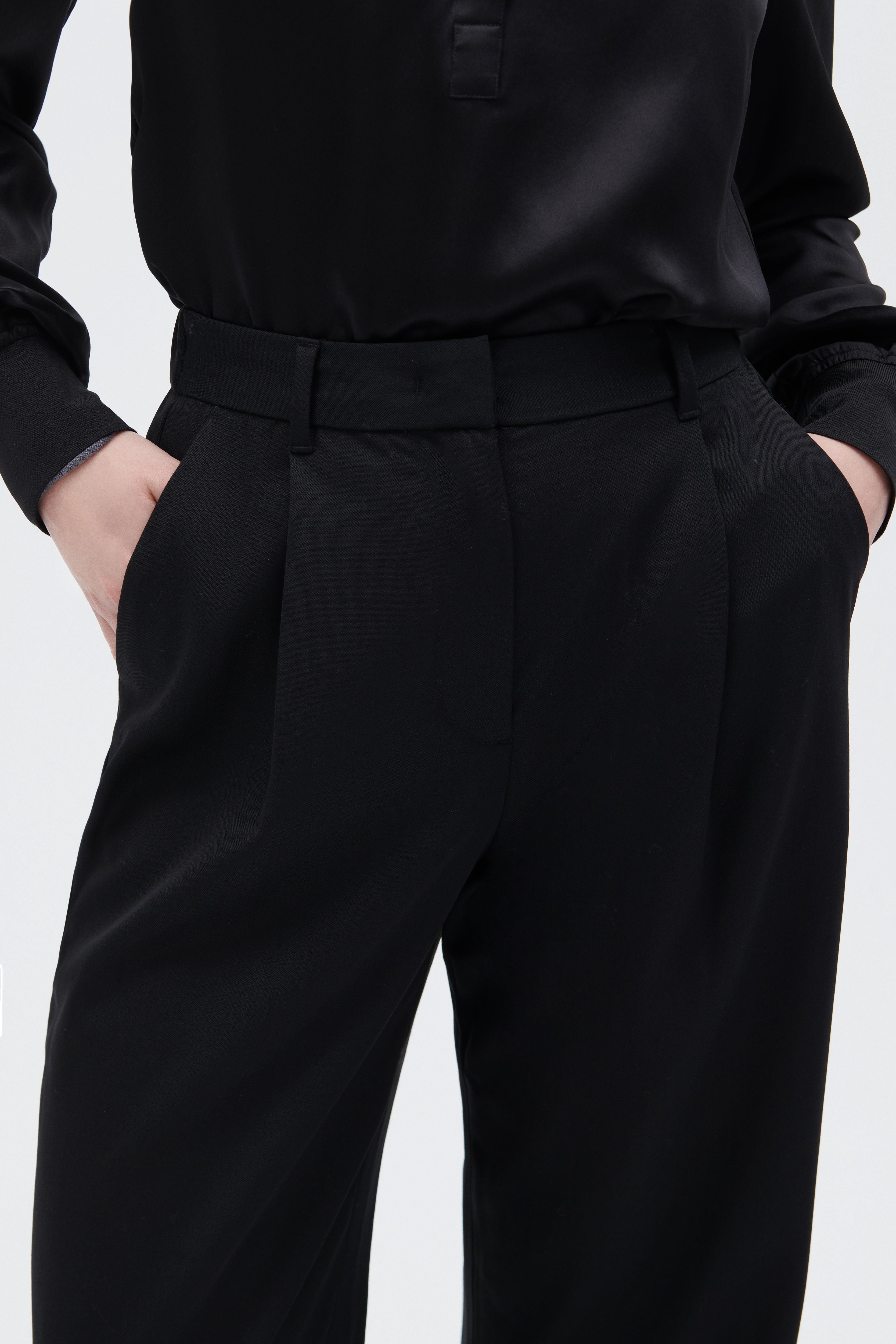 Pure Virgin Wool Pants with Pleats