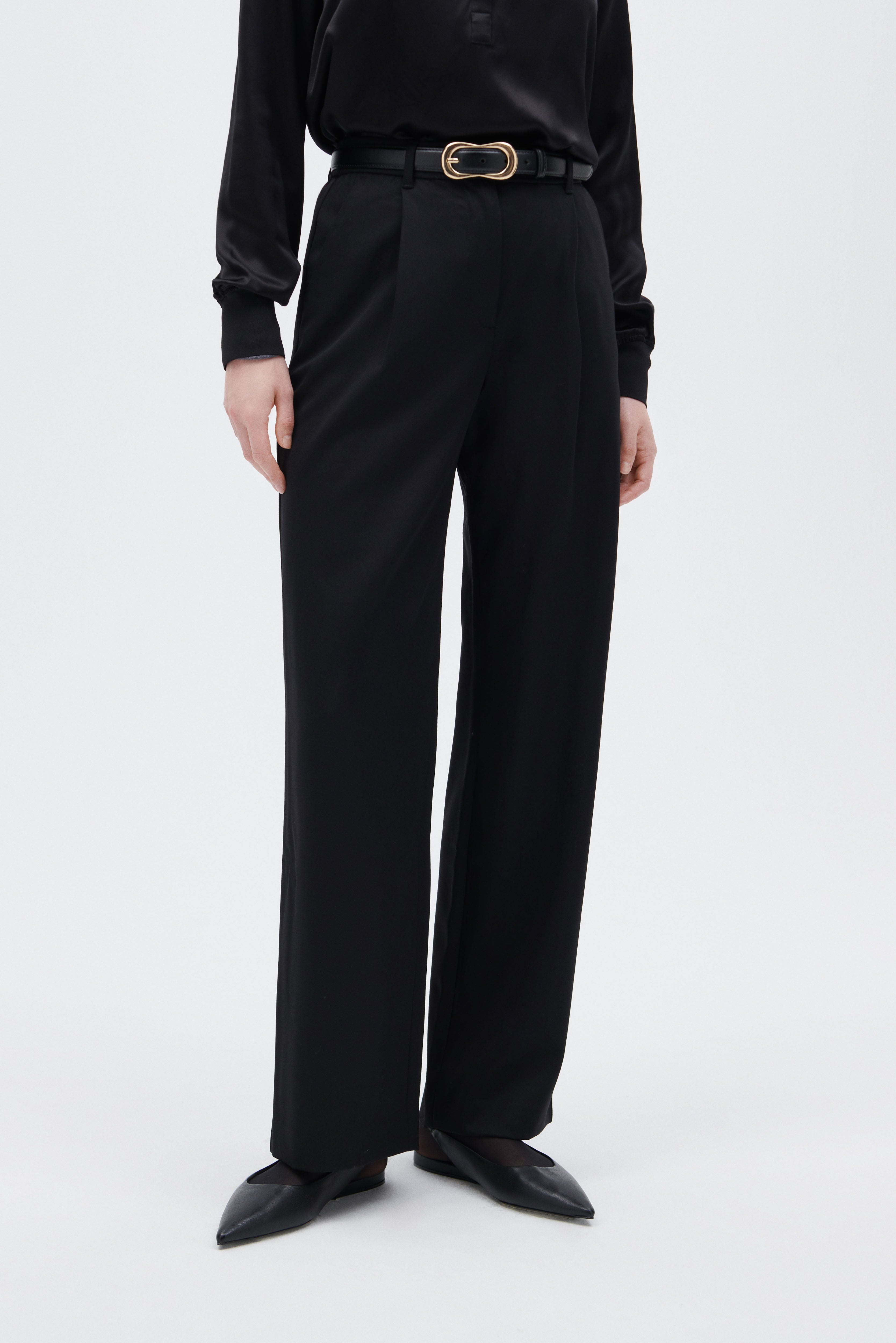 Pure Virgin Wool Pants with Pleats