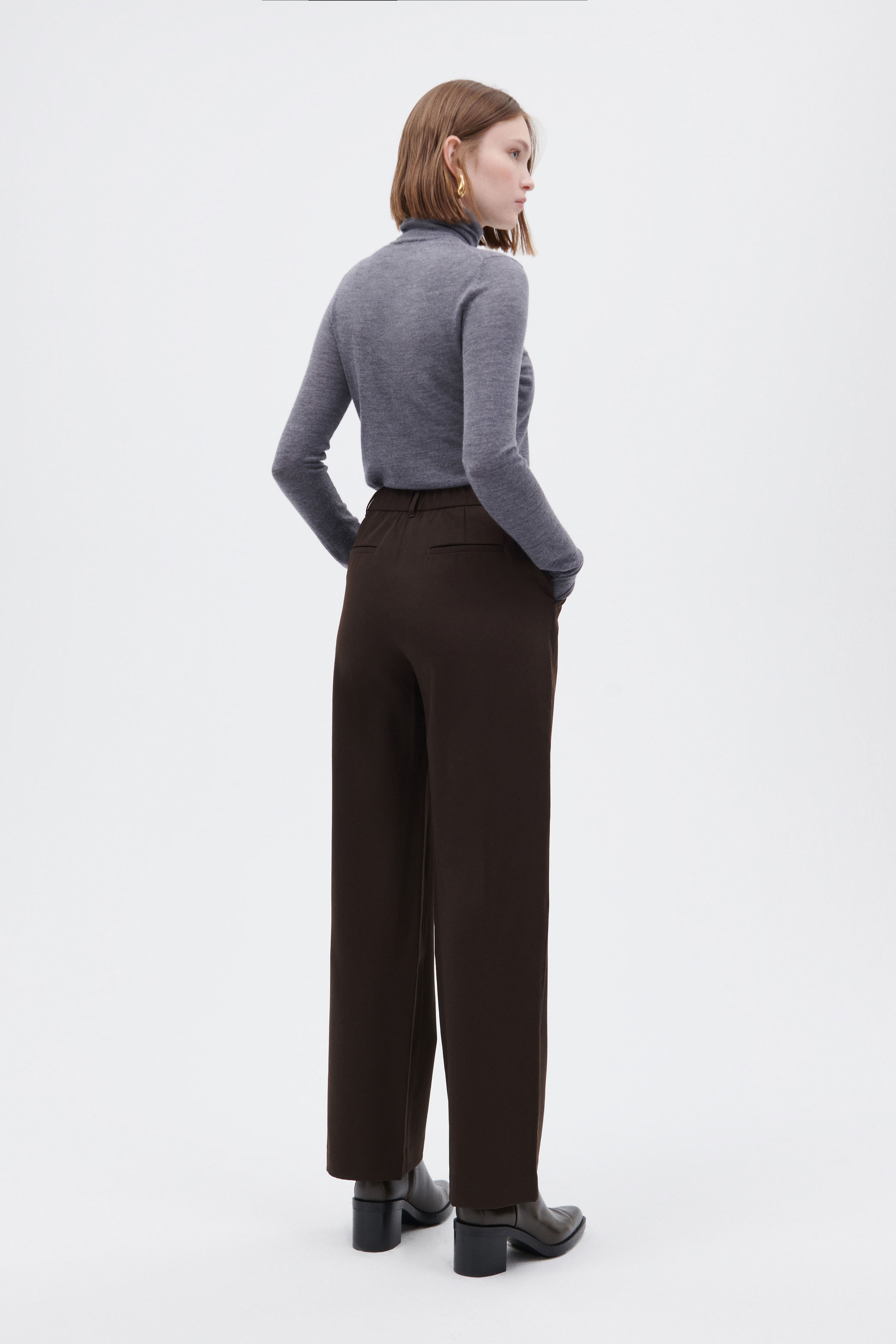 Pure Virgin Wool Pants with Pleats