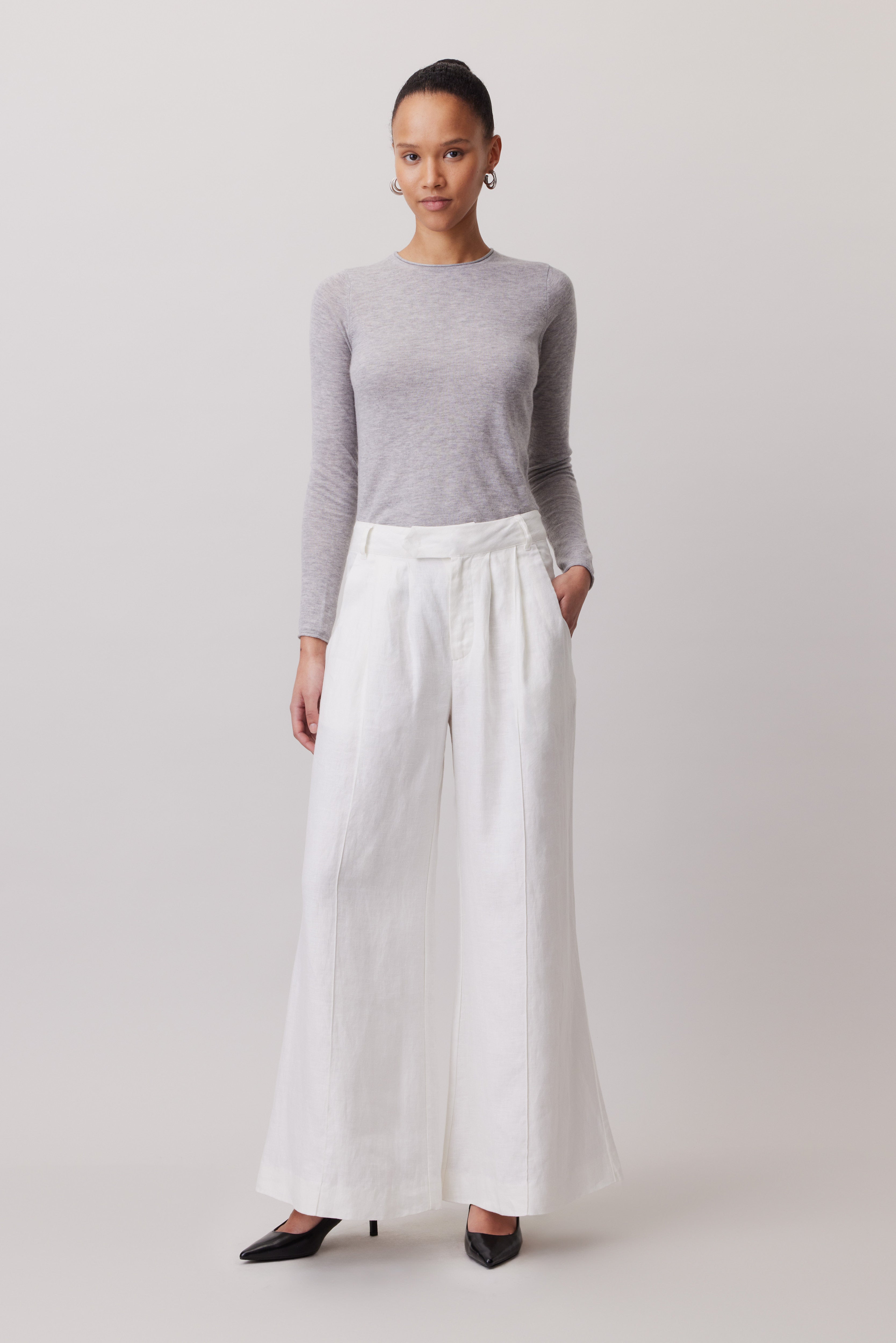 Linen Pants with Crease