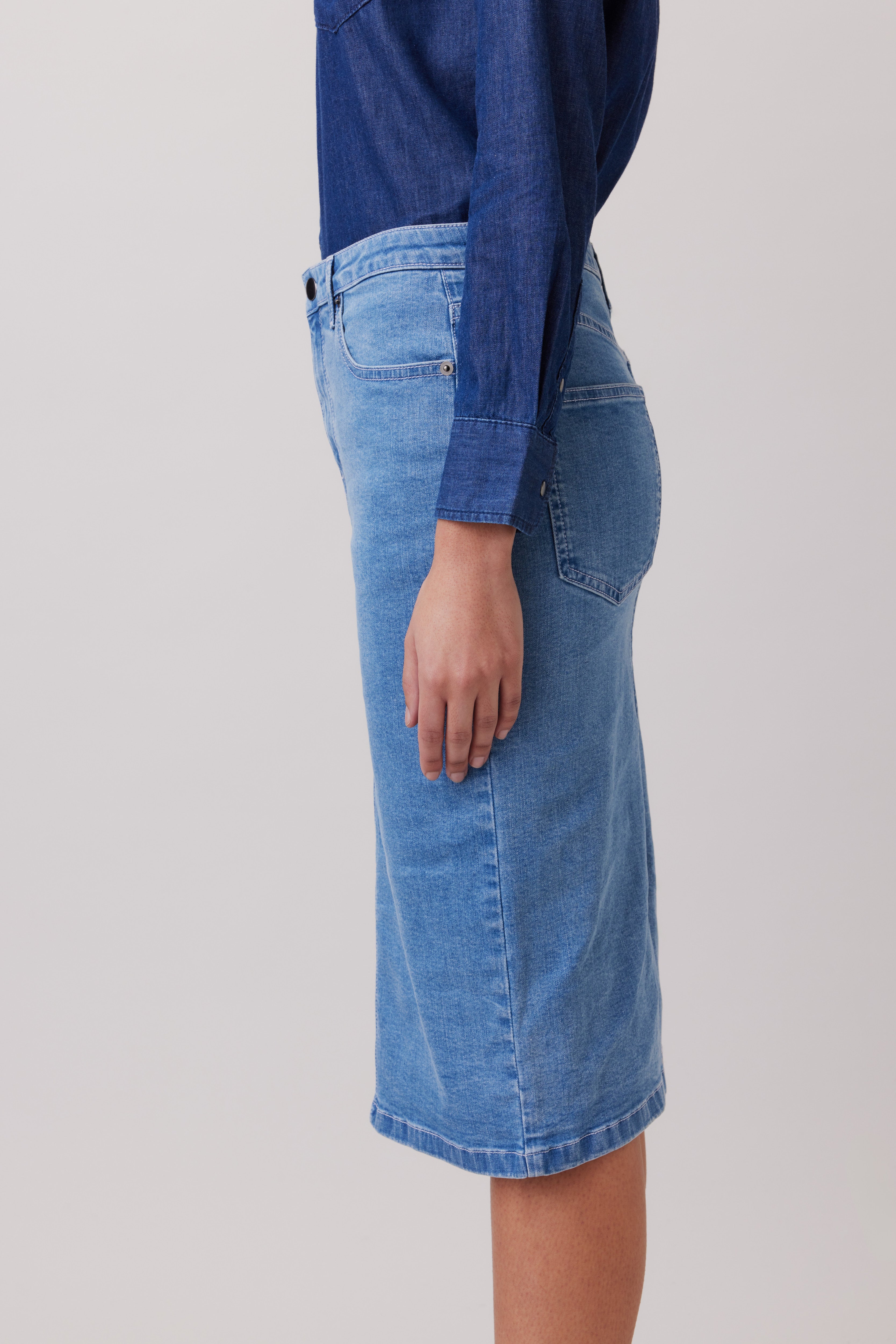 Denim Skirt in midi length