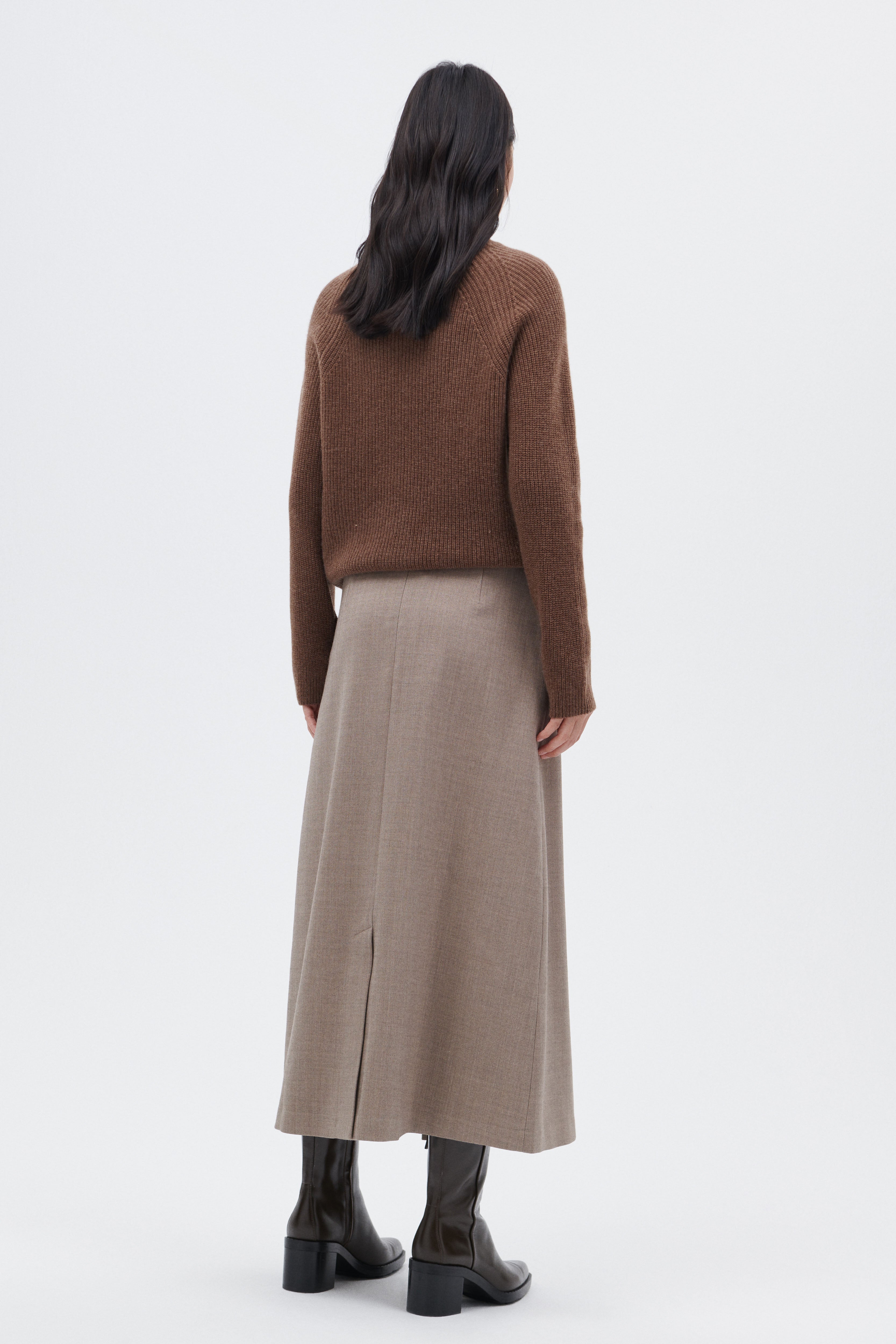 Virgin Wool Long Skirt