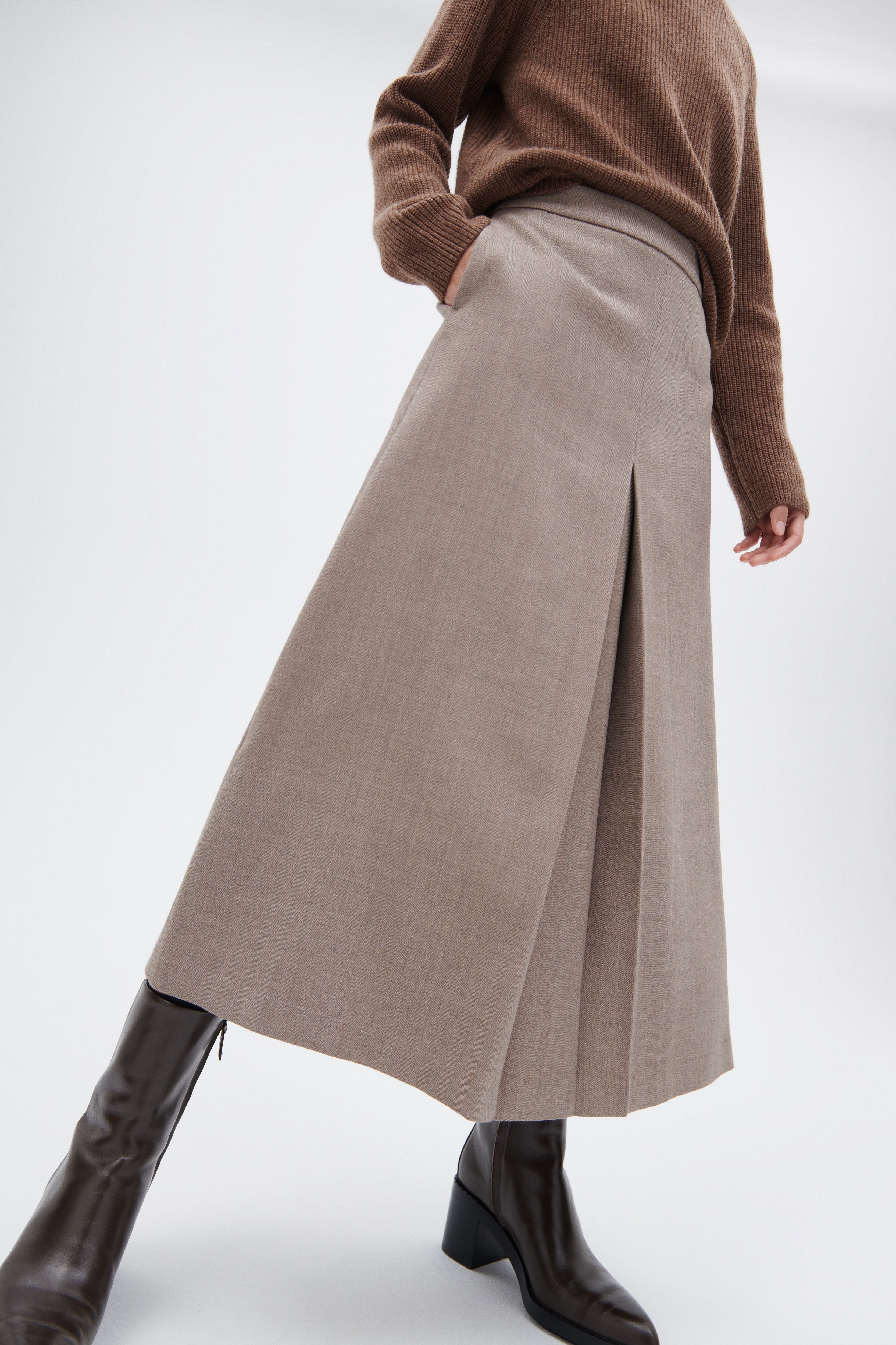 Virgin Wool Long Skirt