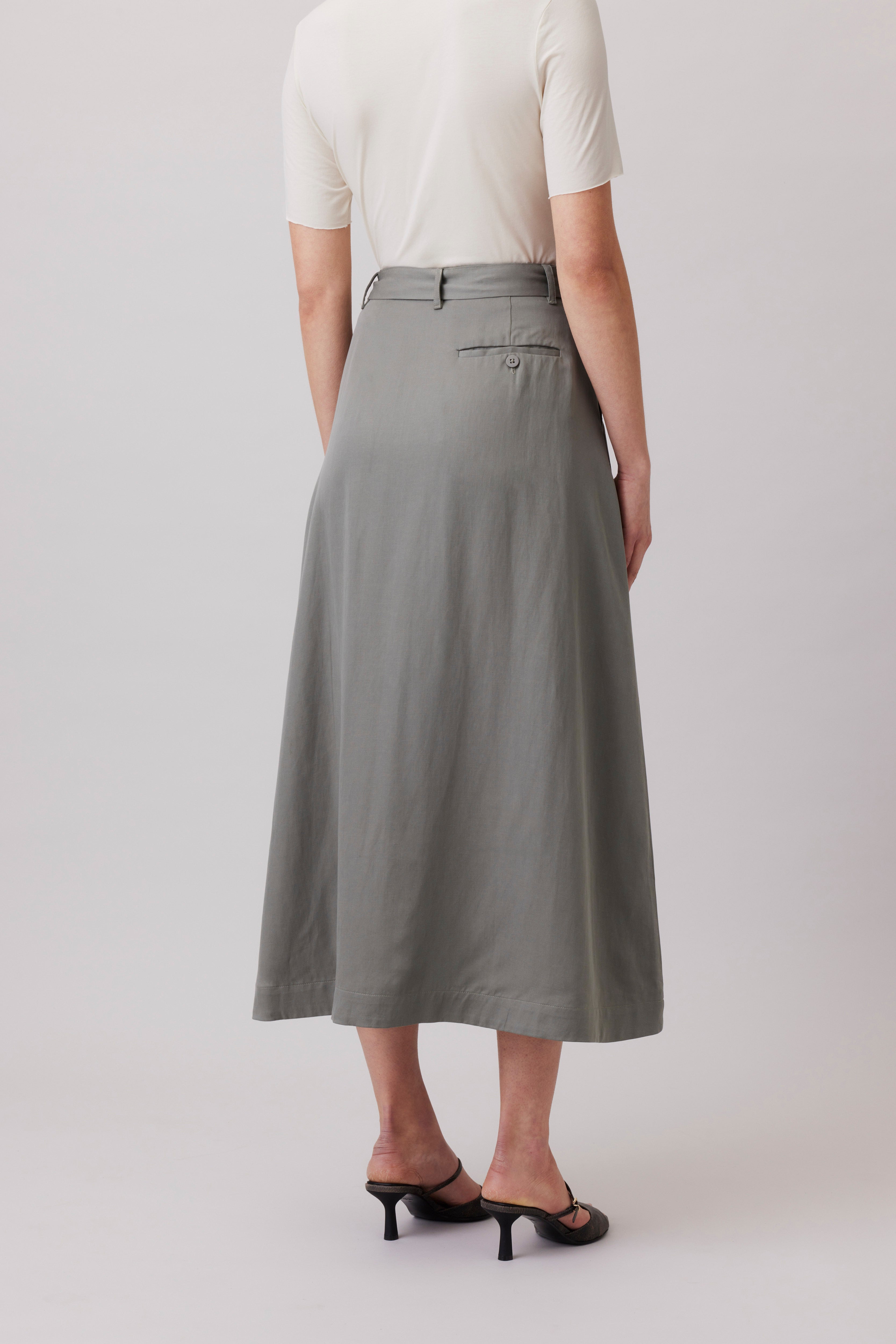 Midi Skirt with Pleats