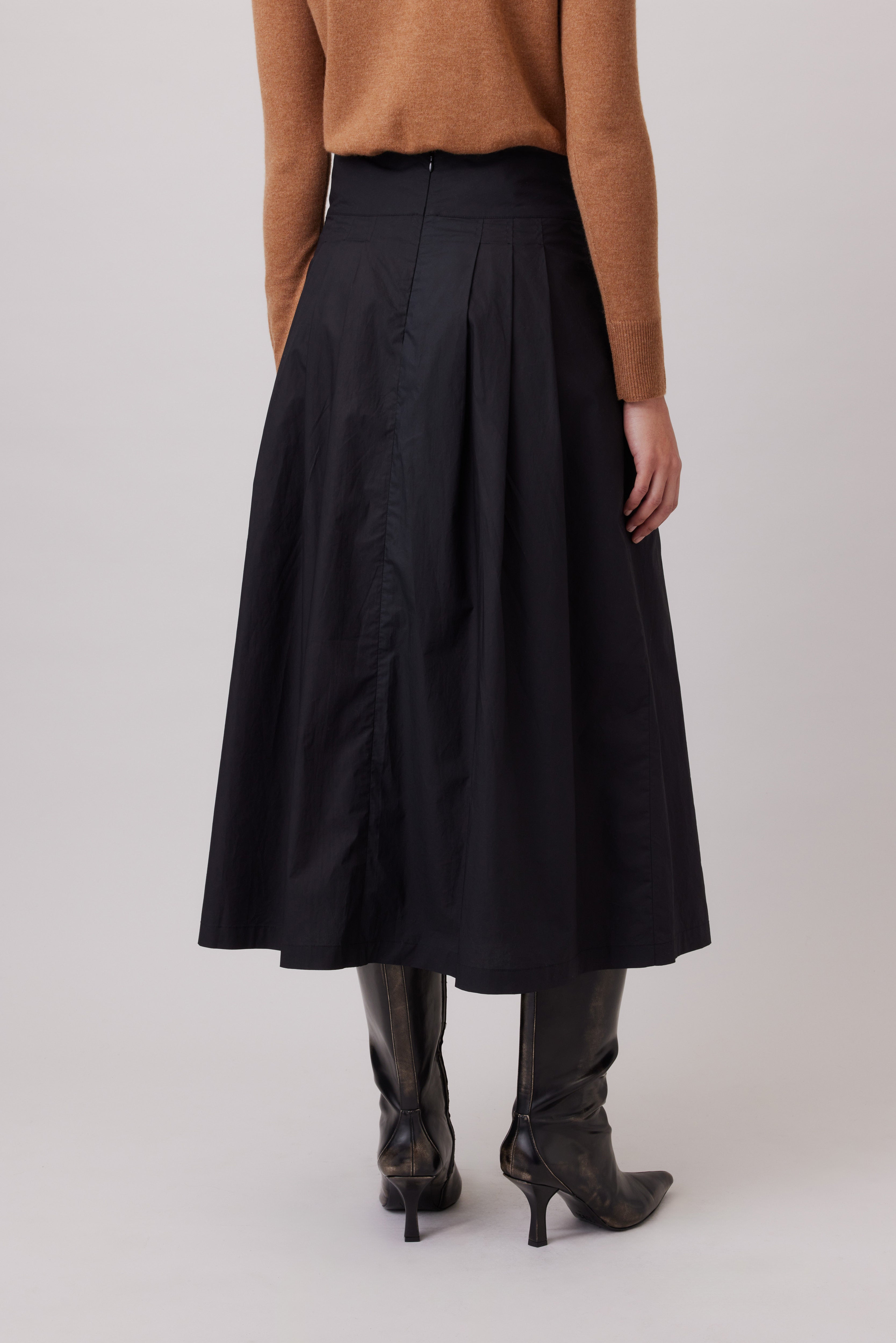 High-Waist Skirt with Pleats