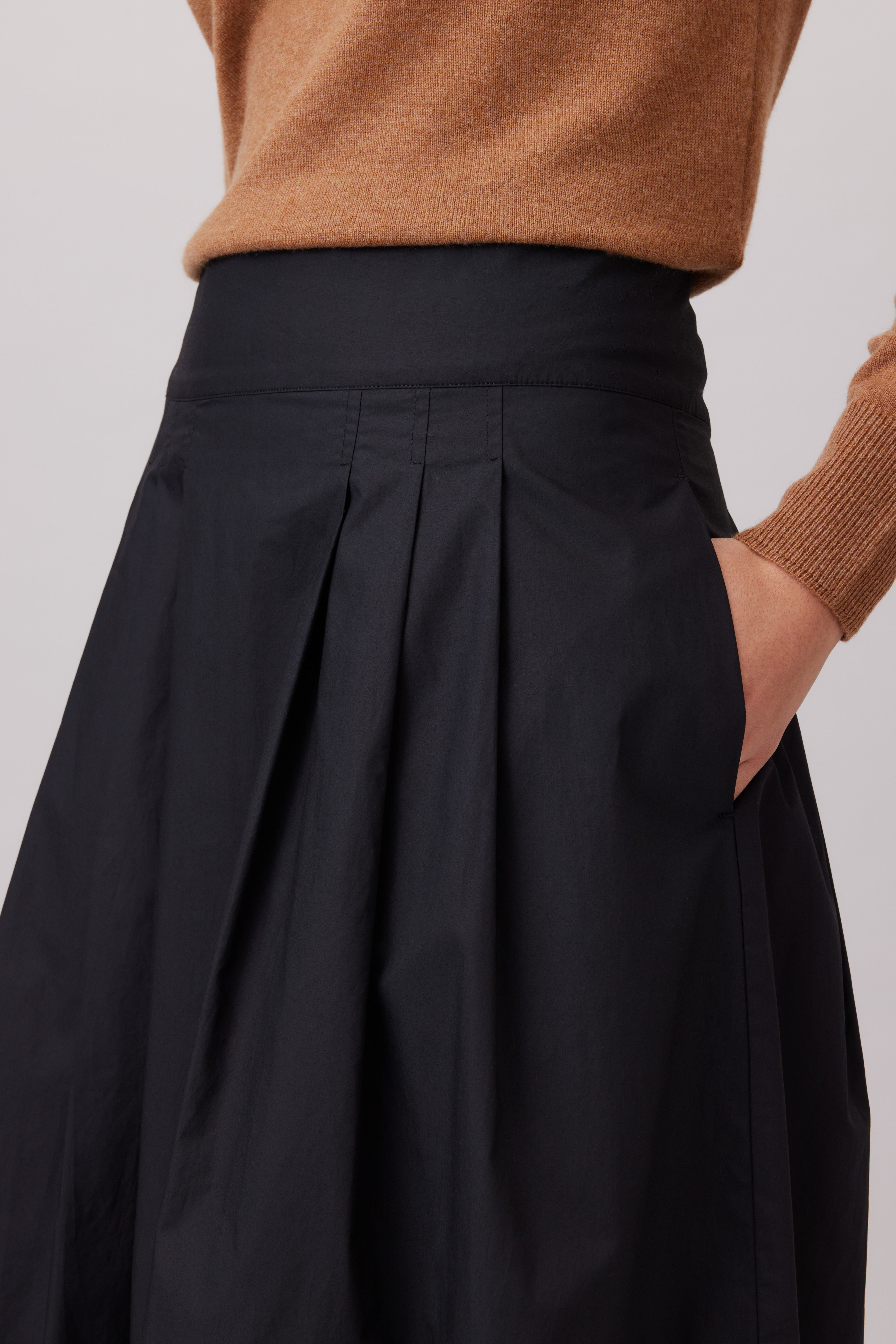 High-Waist Skirt with Pleats